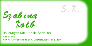 szabina kolb business card